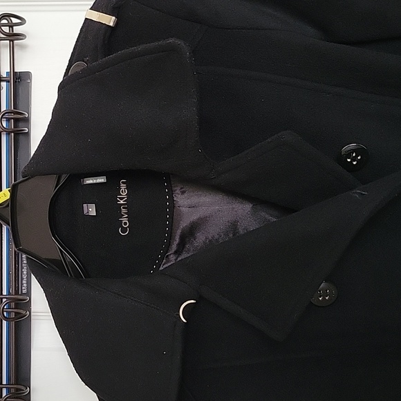Calvin Klein Wool Peacoat NWOT - Picture 2 of 15